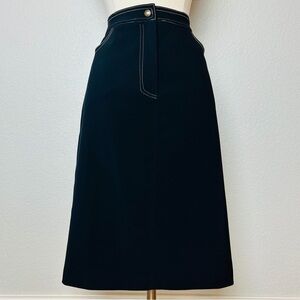 Daniele Alessandrini Italia Jeans Skirt Womens 44/8 Black Pencil Made In Italy